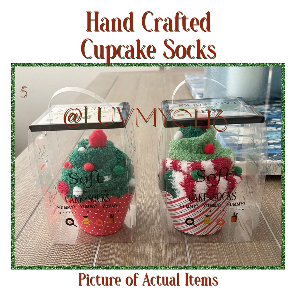 2 Pk Cupcake Socks